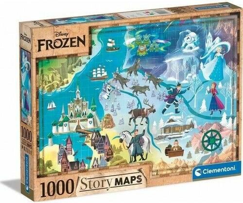 Puzzle Disney Maps Frozen 2D 1000 Κομμάτια