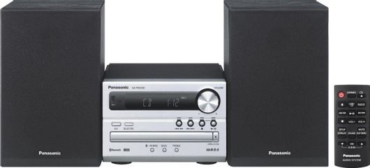 Ηχοσύστημα Panasonic 2.0 SC-PM250 20W με CD / Digital Media Player & Bluetooth Ασημί