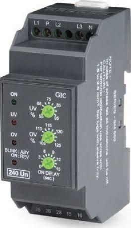 Επιτηρητής Τάσης Ράγας GIC Τριφασικός Δικτύου με Ουδέτερο MG73BH