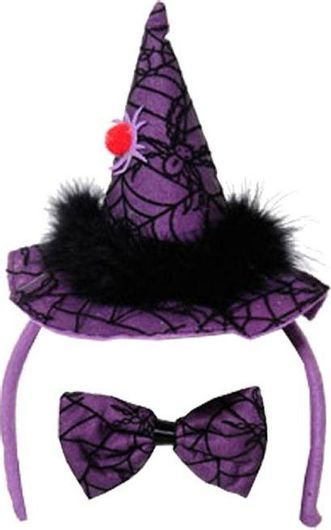 Σετ Στέκα με Καπέλο & Παπιγιόν Μάγισσας