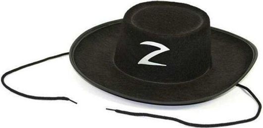 Αποκριάτικο Καπέλο Ζορό Μαύρο
