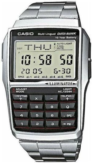 Ανδρικό Ρολόι Casio DBC-32D-1A με Μεταλλικό Μπρασελέ Ασημί