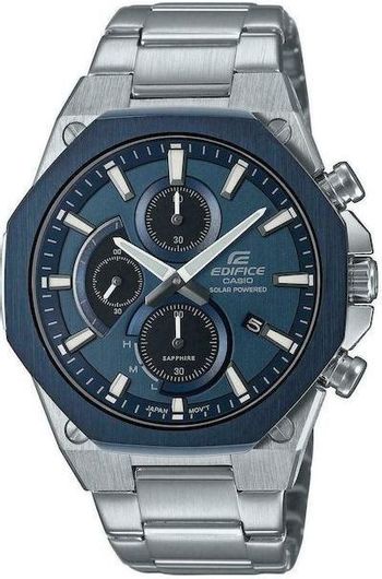 Ανδρικό Ρολόι Casio EFS-S570DB-2AUEF με Μεταλλικό Μπρασελέ Ασημί