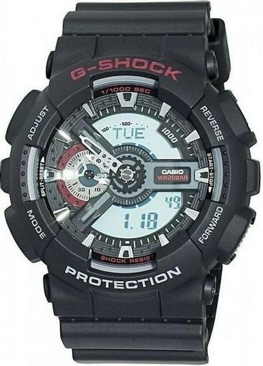 Ανδρικό Ρολόι Casio GA-110-1AER με Λουράκι από Καουτσούκ Μαύρο