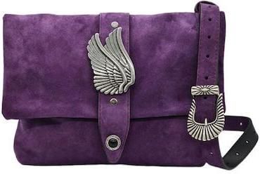 Γυναικεία Τσάντα La Vita Χιαστί Δερμάτινη Μοβ