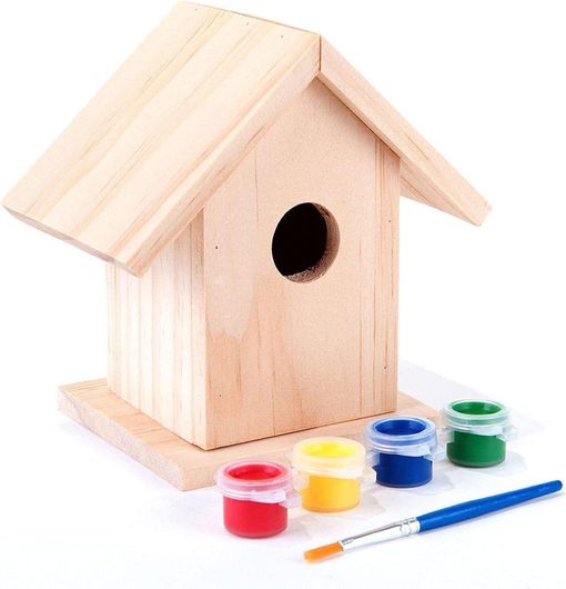 Παιδική Χειροτεχνία Ξύλινο Σπίτι Πουλιών για