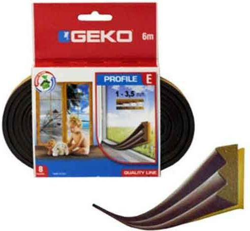 Αεροστόπ Geko Λάστιχο Παραθύρου / Πόρτας 6mx0.9cm Καφέ