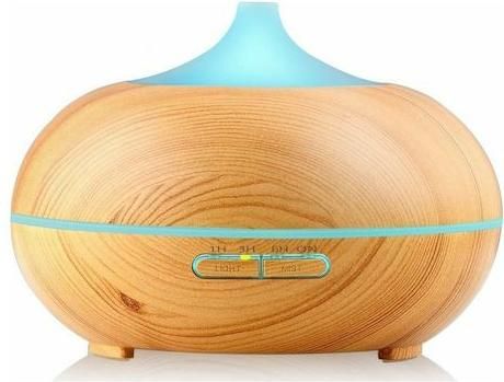 Συσκευή Αρωματοθεραπείας Led Υπερήχων με Χρονοδιακόπτη 300ml Καφέ