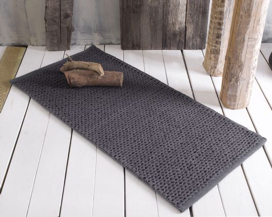 Πατάκι Μπάνιου Rythmos Βαμβακερό Διόνυσος 120-108-1705 Γκρι 60x120cm