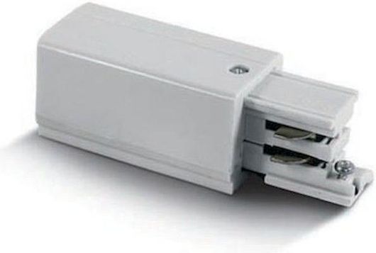 Σύνδεσμος Ράγας Φωτιστικών Zampelis Lights Αριστερη Λευκό