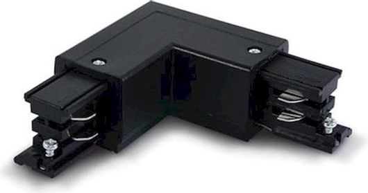 Σύνδεσμος Ράγας Φωτιστικών Zampelis Lights Γωνίας Δεξιός Μαύρο