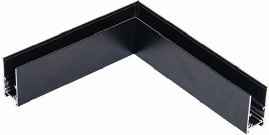 Σύνδεσμος Ράγας Φωτιστικών Zampelis Lights Γωνίας Οροφής Οριζόντιος Μαύρο