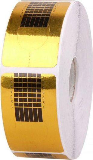 Φόρμες Νυχιών Ρολό Στενή Χρυσό 500τμχ