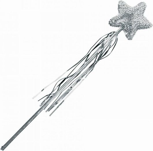 Αποκριάτικο Αξεσουάρ 017821 Ραβδάκι Ασημί Αστέρι