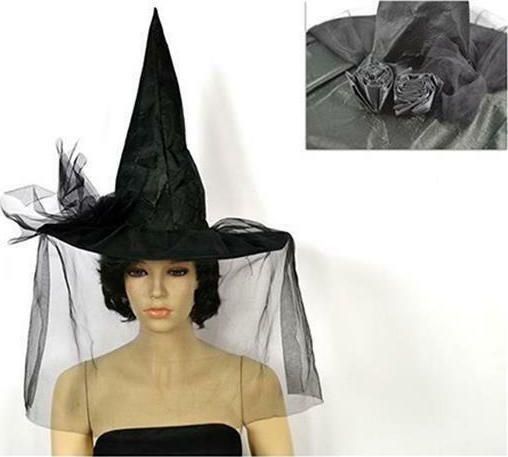 Αποκριάτικο Καπέλο Μάγισσας Μαύρο