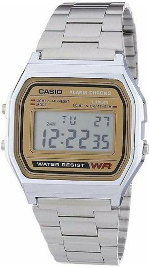 Ανδρικό Ρολόι Casio A-158WEA-9EF με Μεταλλικό Μπρασελέ Ασημί