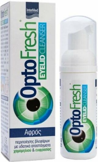 InterMed OptoFresh Αφρός Περιποίησης Βλεφάρων με Υδατικά Αποστάγματα Χαμομηλιού & Ευφρασίας 50ml