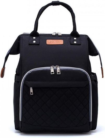 Τσάντα-Αλλαξιέρα Πλάτης Lequeen 30x20x38cm Μαύρο