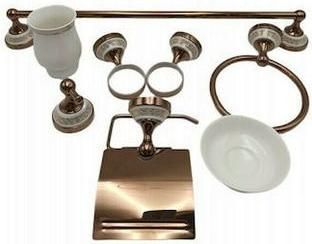 Σετ Μπάνιου 5800 Επιτοίχιο Μεταλλικό Χρυσό 6τμχ