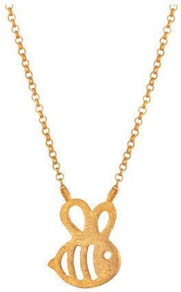 Κολιέ 016433 από Ασήμι  Επίχρυσο Μέλισσα