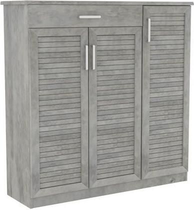 Παπουτσοθήκη Pakoworld Sante Ξύλινη με 9 Ράφια 120x37x123cm Antique Ανθρακί