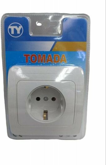Πρίζα Ρεύματος Rolinger LED-0043 Μονή Χωνευτή Λευκό