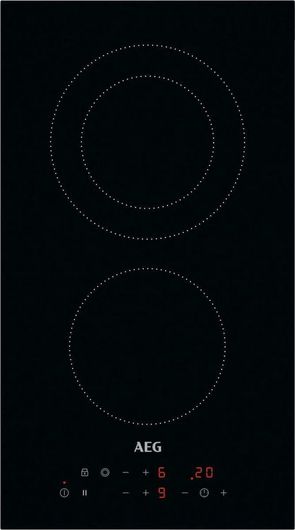 Εστία AEG HRB32310CB Domino Κεραμική Αυτόνομη με Λειτουργία Κλειδώματος 29x52cm