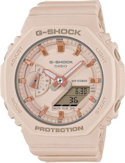 Γυναικείο Ρολόι Casio GMA-S2100-4AER με Καουτσούκ Λουράκι Μπεζ
