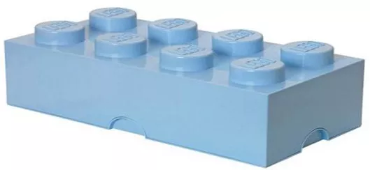 Παιδικό Κουτί Αποθήκευσης Lego από Πλαστικό 8-Stud Γαλάζιο 50x25x17cm