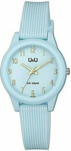 Παιδικό Ρολόι Q&Q VS13J006 με Λουράκι από Καουτσούκ Γαλάζιο