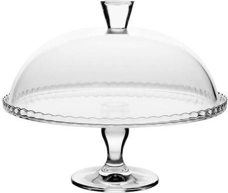 Τουρτιέρα Pasabahce 95200 Γυάλινη με Καπάκι & Πόδι Διάφανη 32x25x27cm