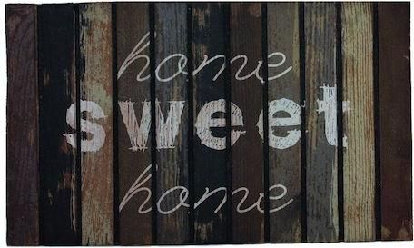 Πατάκι Εισόδου Sdim Ecomat Home Sweet Home 820 με Αντιολισθητικό Υπόστρωμα 45x75cm Καφέ