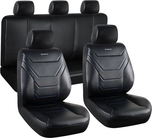 Καλύμματα Αυτοκινήτου Bormann Δερματίνη BWC3500 Σετ 11τμχ Μαύρο