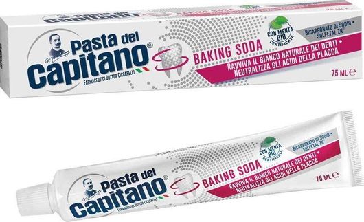 Pasta del Capitano Baking Soda Οδοντόκρεμα για Λεύκανση 75ml