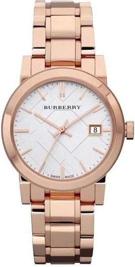 Γυναικείο Ρολόι Burberry BU9104 με Μεταλλικό Μπρασελέ Ροζ Χρυσό
