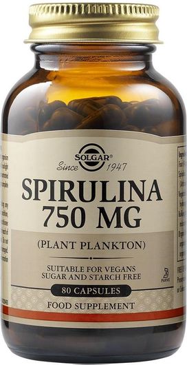 Solgar Spirulina 750mg 80 κάψουλες