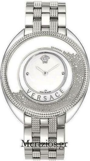 Γυναικείο Ρολόι Versace με Μεταλλικό Μπρασελέ 39mm Ασημί