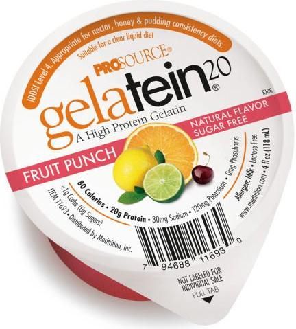 Medtrition ProSource Gelatein 20 Χωρίς Γλουτένη & Λακτόζη με Γεύση Fruit Punch 120ml