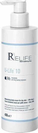 Relife U-Life 10 Moisturising Ενυδατική Κρέμα Σώματος με Ουρία για Ξηρές/Πολύ Ξηρές Επιδερμίδες 400ml