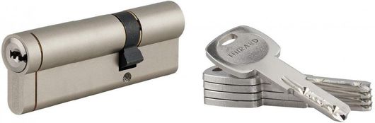 Κύλινδρος Ασφαλείας Thirard Transit 1 00021917 Νίκελ 30x65mm 5 Μακριά Κλειδιά Διπλής Λειτουργίας Ασημί