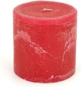 Αρωματικό Κερί 00.08.8904R Κορμός Rustic Κόκκινο 10x10cm