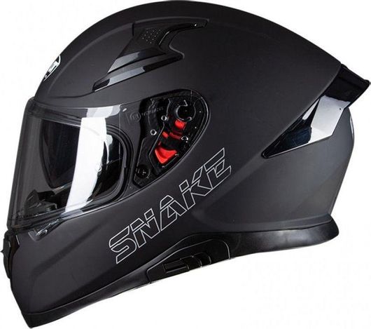 Κράνος Μηχανής Pilot Snake Black Matt Full Face 1500gr με Sunvisor