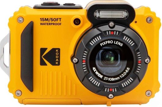 Kodak WPZ2 Compact Φωτογραφική Μηχανή 16MP Full HD 1080p Οπτικού Ζουμ 4x Κίτρινο