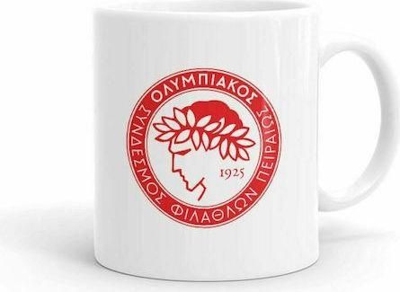 Κούπα Ολυμπιακός Κεραμική 330ml Λευκό