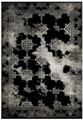Χαλί Homemarkt Josiane HM7675.33 με Κρόσια 160x230cm Μαύρο