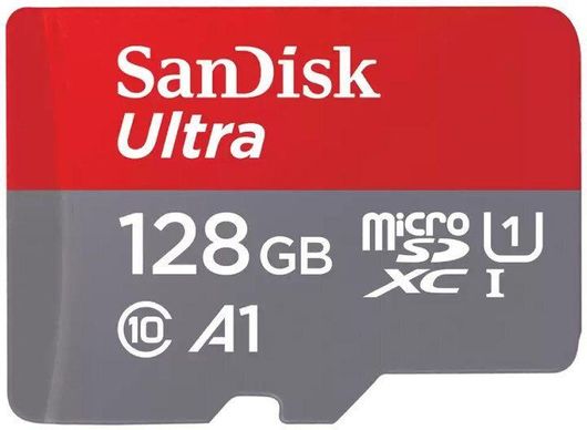 Κάρτα Μνήμης Sandisk Ultra microSDXC 128GB Class 10 U1 A1 UHS-I με Αντάπτορα 140MB/s