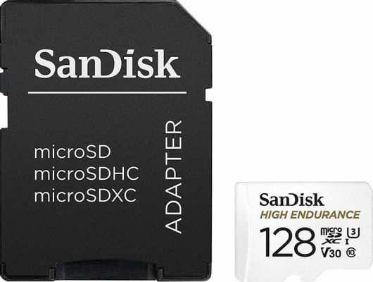 Κάρτα Μνήμης Sandisk High Endurance microSDXC UHS-I 128GB U3 MB/s με Αντάπτορα