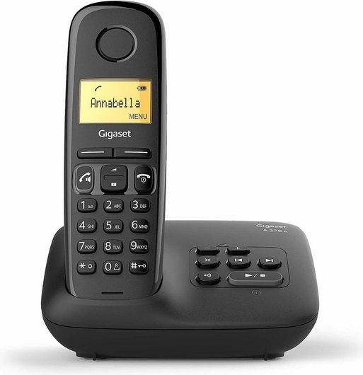 Gigaset A270A Ασύρματο Τηλέφωνο με Ελληνικό Μενού Μαύρο