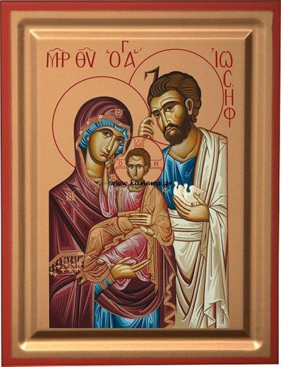 Εικόνα Η Αγία Οικογένεια Μετξοτυπία σε ξύλο 9,5x12,5cm