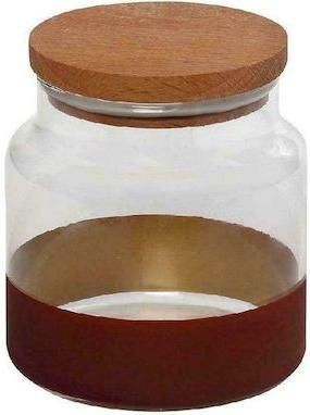 Βάζο Αποθήκευσης Espiel Alfa με Καπάκι Γυάλινο Red Gold 635ml